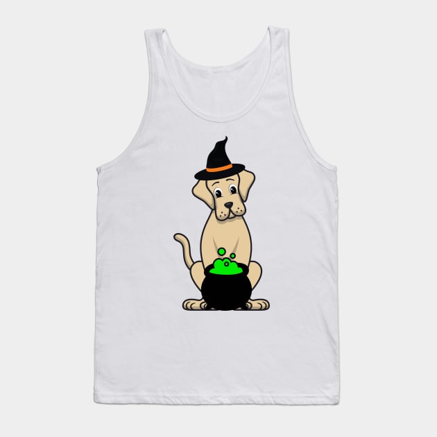 Funny Big Dog is wearing a witch costume Tank Top by Pet Station